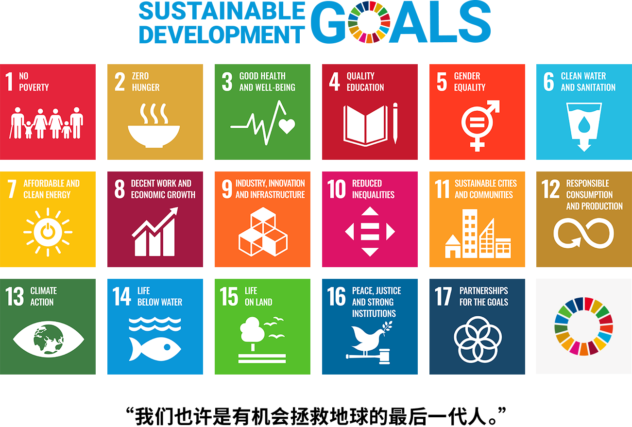 SUSTAINABLE DEVELOPMENT GOALS “我们也许是有机会拯救地球的最后一代人。”