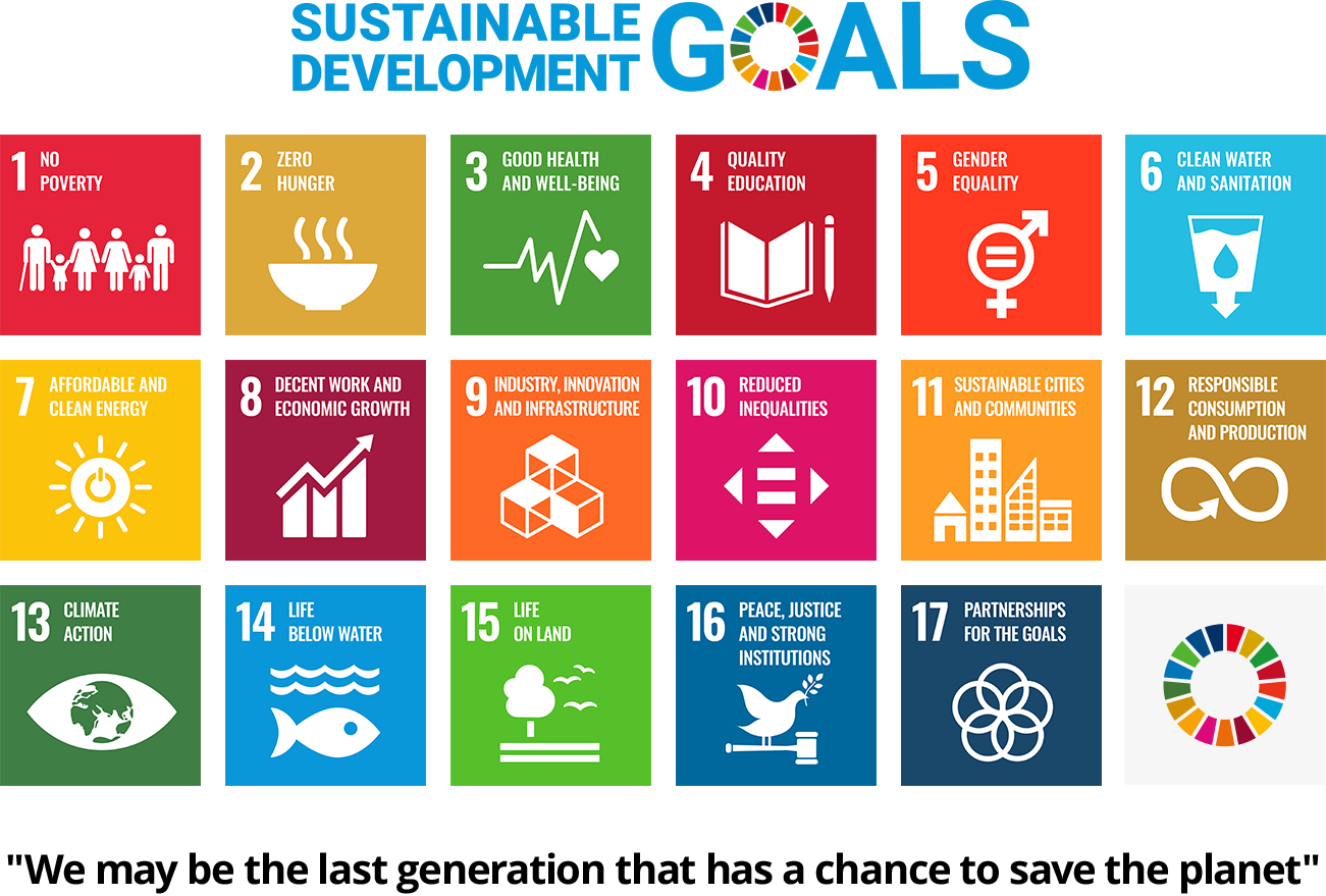 SUSTAINABLE DEVELOPMENT GOALS We may be the last generation that has a chance to save the planet